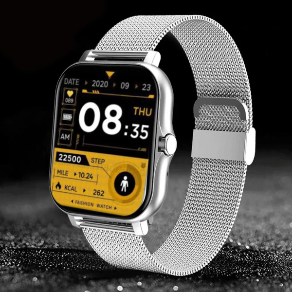 LIGE Full Touch Bluetooth Calling Multifunctional Smartwatch GT20 Silver - Image 2