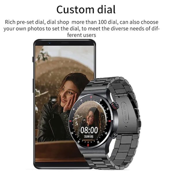 LIGE 1.32 inch ECG+PPG AMOLED Display Rotating Button Fitness Running Bluetooth Call Message Reminder Smart Watch (WB-0382) - Image 6