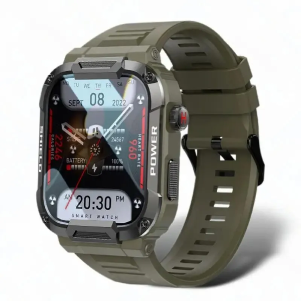 LEMFO Military Grade Rugged Waterprof Smartwatch Green - Image 3