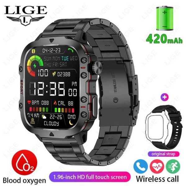 LIGE Bluetooth Calling Rugged Smartwatch Hello - Image 3
