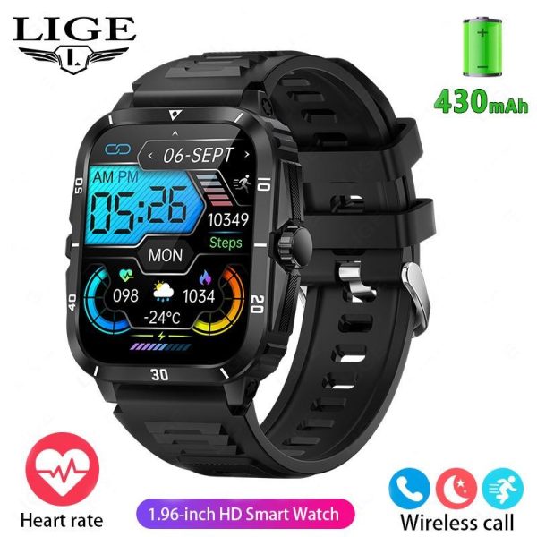 Military Grade Rugged Bluetooth Calling Waterproof Smartwatch - Image 3