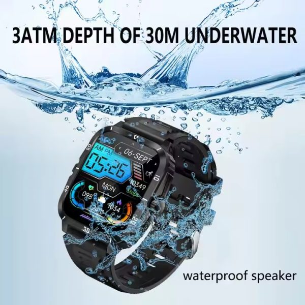Military Grade Rugged Bluetooth Calling Waterproof Smartwatch - Image 4