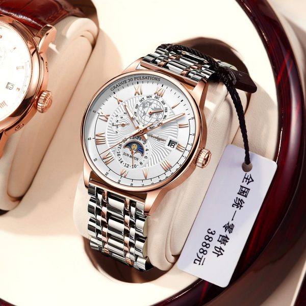 Poedagar men's watch waterproof luminous ultra-thin fashion japan movement