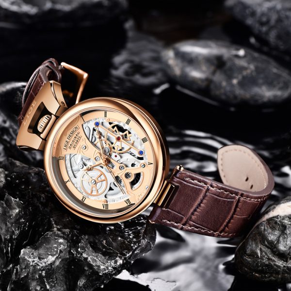 Liege new hollow design men's waterproof watch - Image 3
