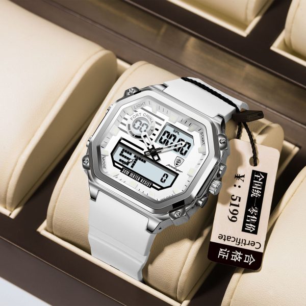 Poedagar double display electronic wrist watch for men and woman - Image 2