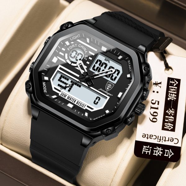 Poedagar double display electronic wrist watch for men and woman