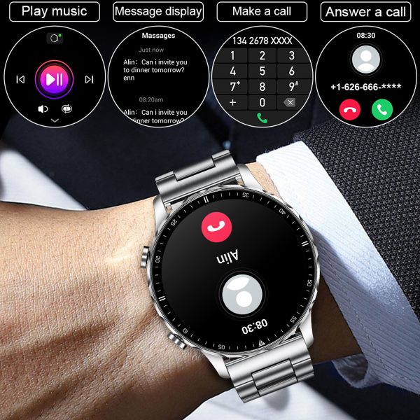 New Design LIGE Multifunctional AI Voice Assistant Bluetooth Calling Waterproof Smartwatch - Image 7